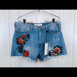 Flying Monkey | High Rise Light Wash Denim Shorts